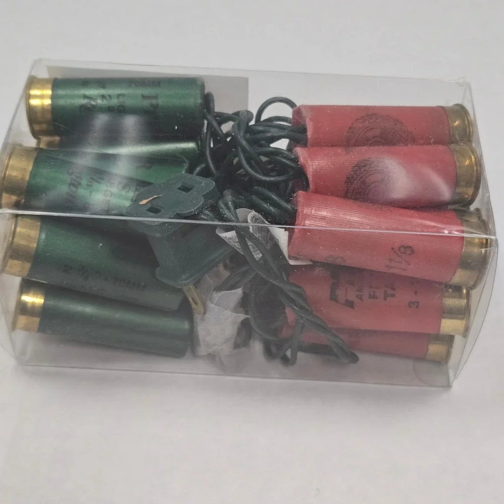 TimberCreek Mercantile Shot Shell Holiday Lights 20 Light String Red Green TCG